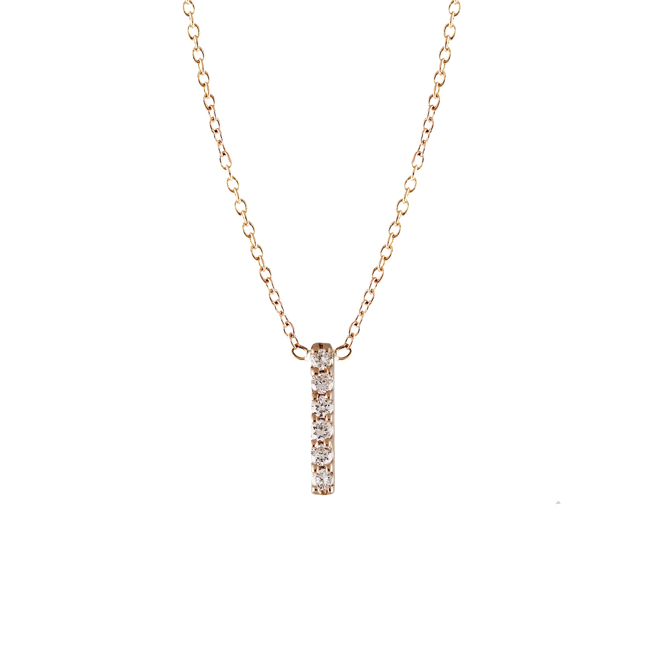 6 DIAMOND PAVE VERTICAL BAR NECKLACE