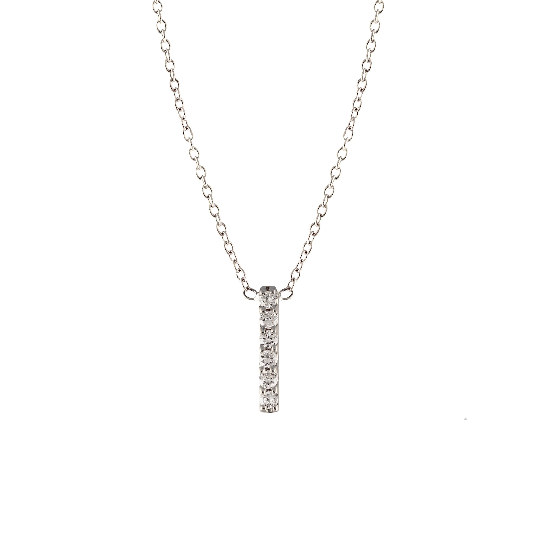 6 DIAMOND PAVE VERTICAL BAR NECKLACE