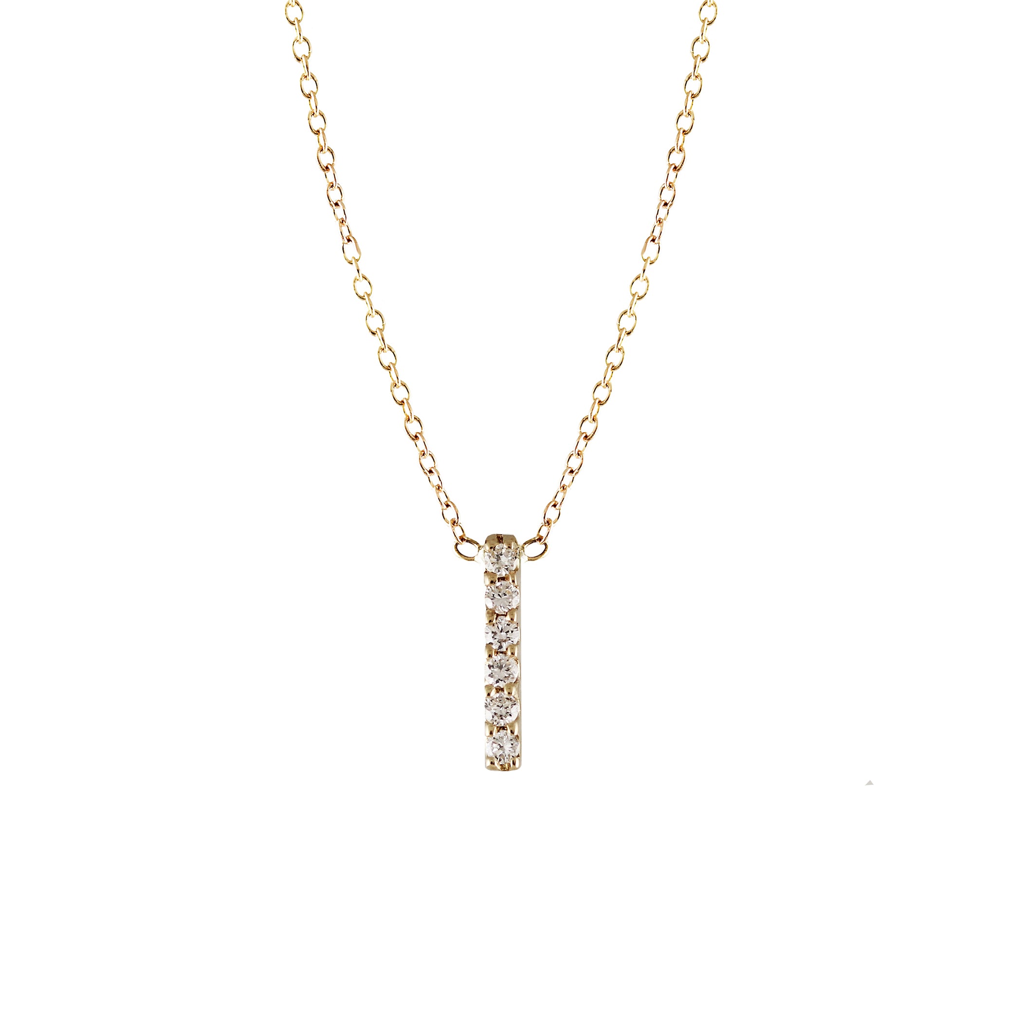 6 DIAMOND PAVE VERTICAL BAR NECKLACE