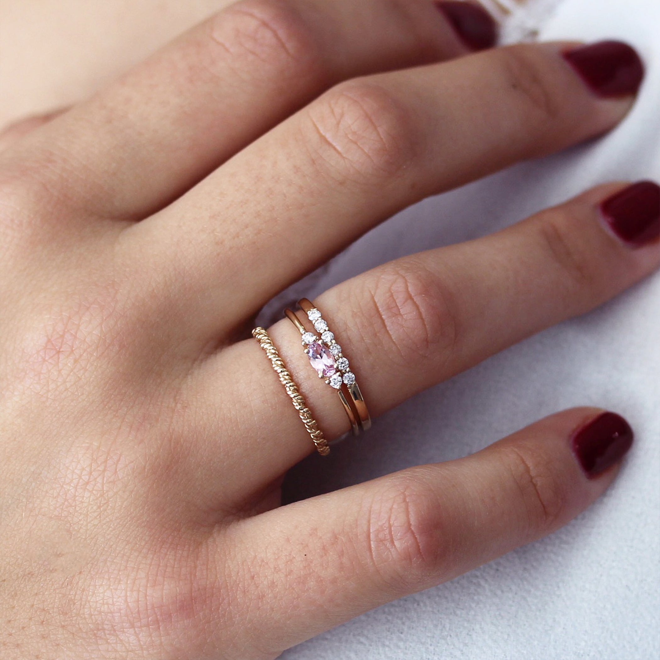 14K MARINE ROPE RING