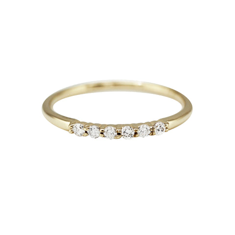 14K HALF ETERNITY TWIST DIAMOND BAND