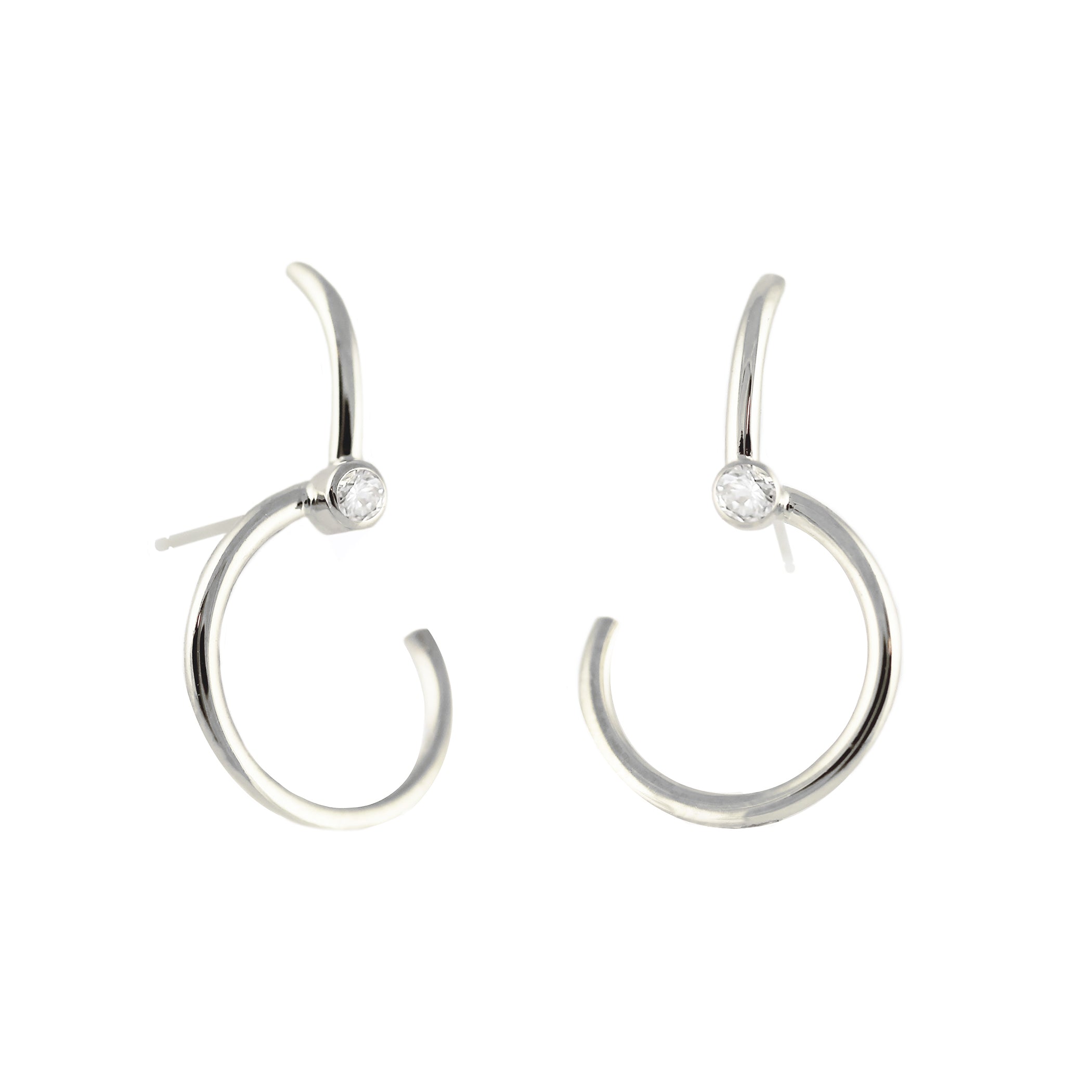 ABBY TOPAZ SILVER STUDS