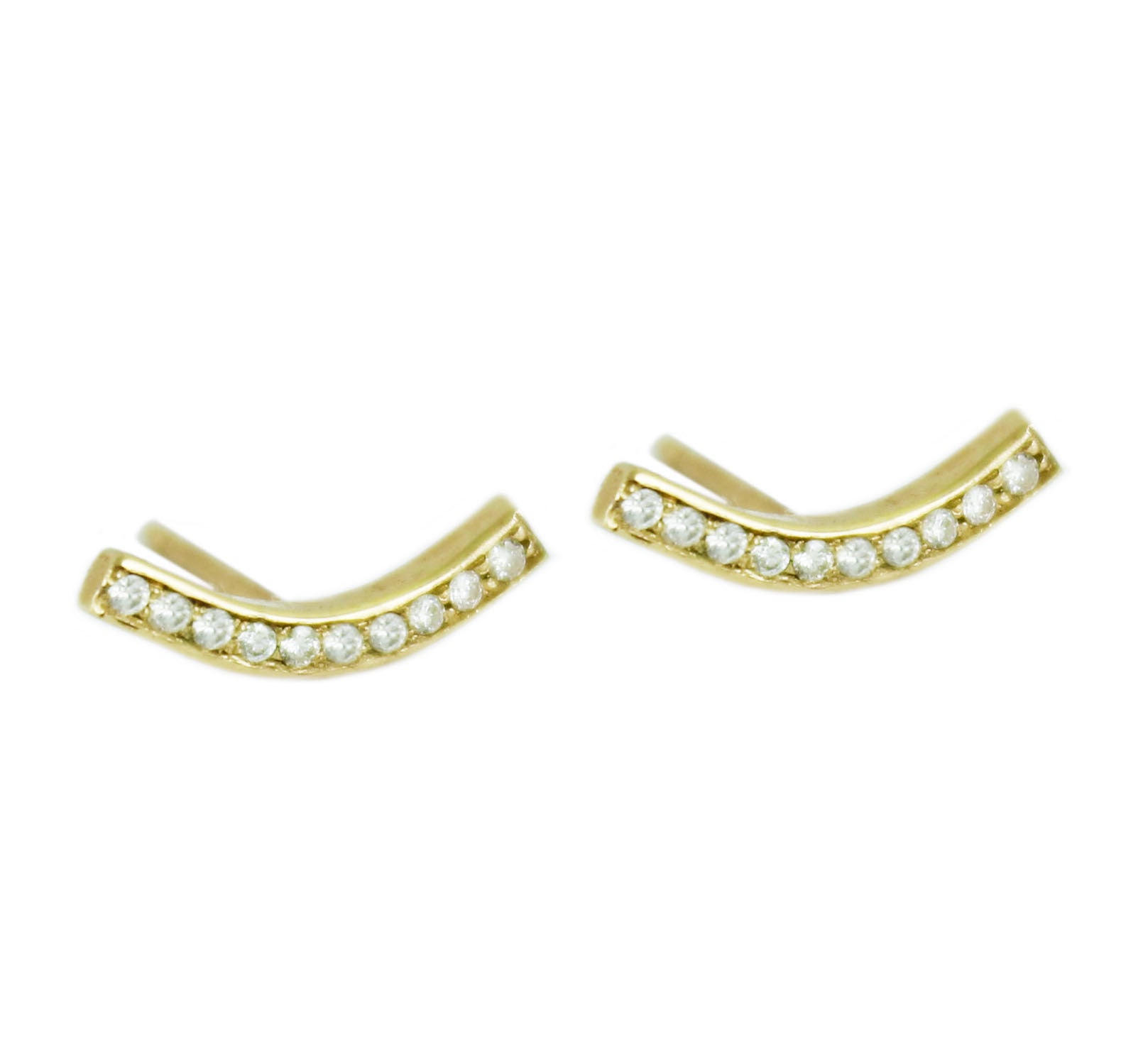 ARC WITH DIAMONDS STUDS