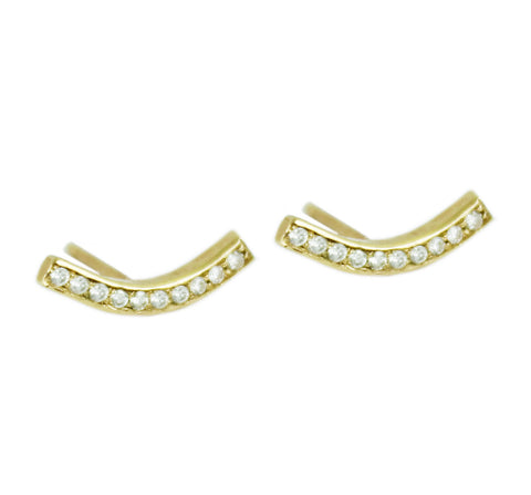 14K PEAR DROP THREADER EARRINGS
