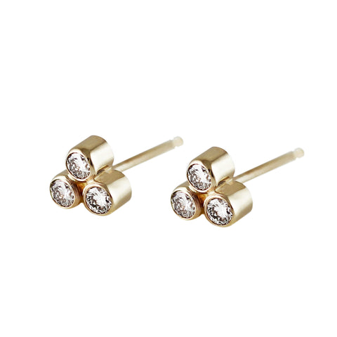 SLIP ON OPAL SILVER STUDS