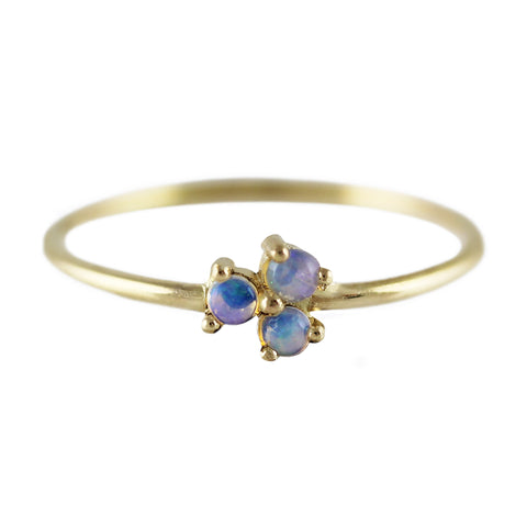 JUMELLE OPAL SILVER RING