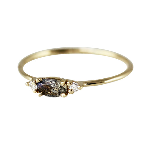 14K FAN DIAMOND BAND RING