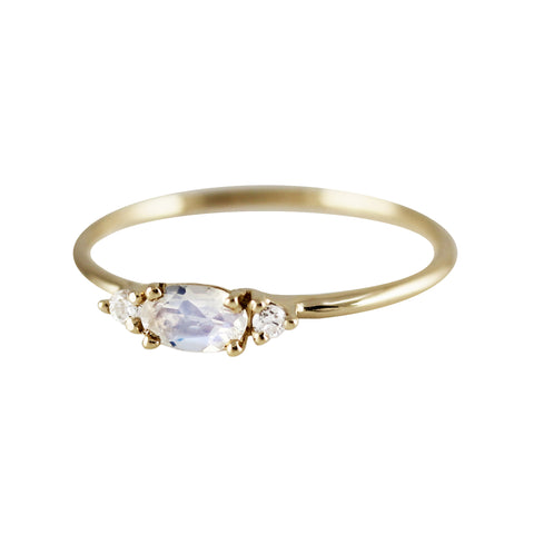 14K TWIST TRIO DIAMOND RING