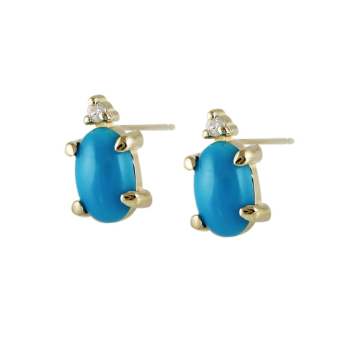 SLIP ON OPAL SILVER STUDS