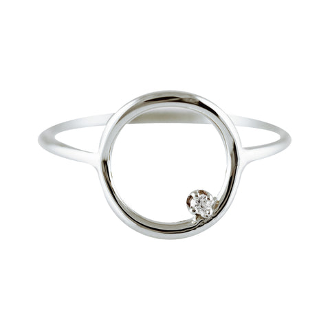 STERLING SILVER 5 OVAL WHITE TOPAZ RING