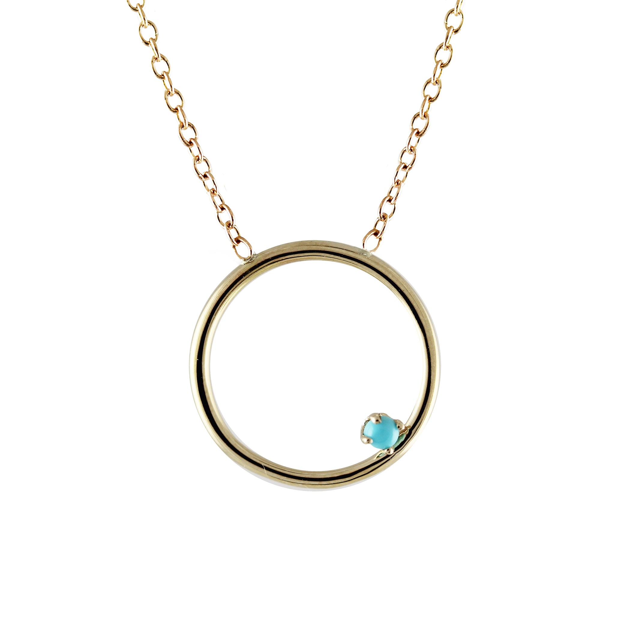 14K AZALEA TURQUOISE  NECKLACE