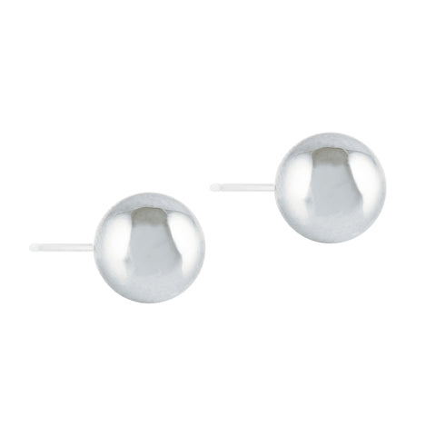 SLIP ON OPAL SILVER STUDS