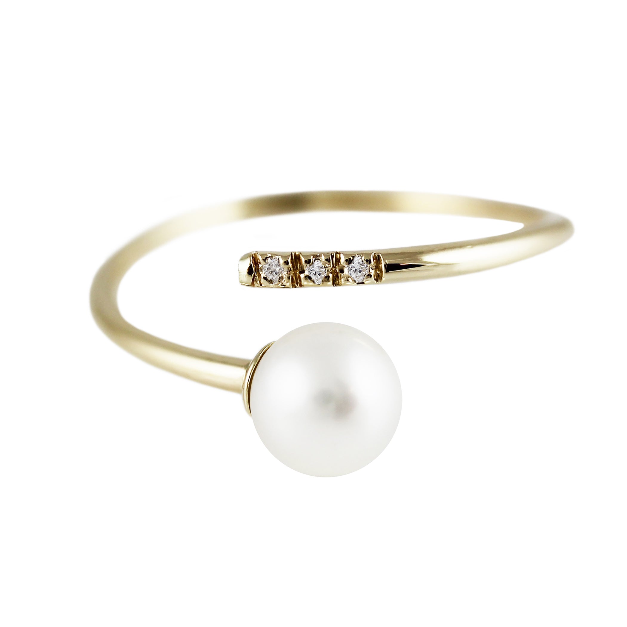 BYPASS PERLE WITH PAVE RING