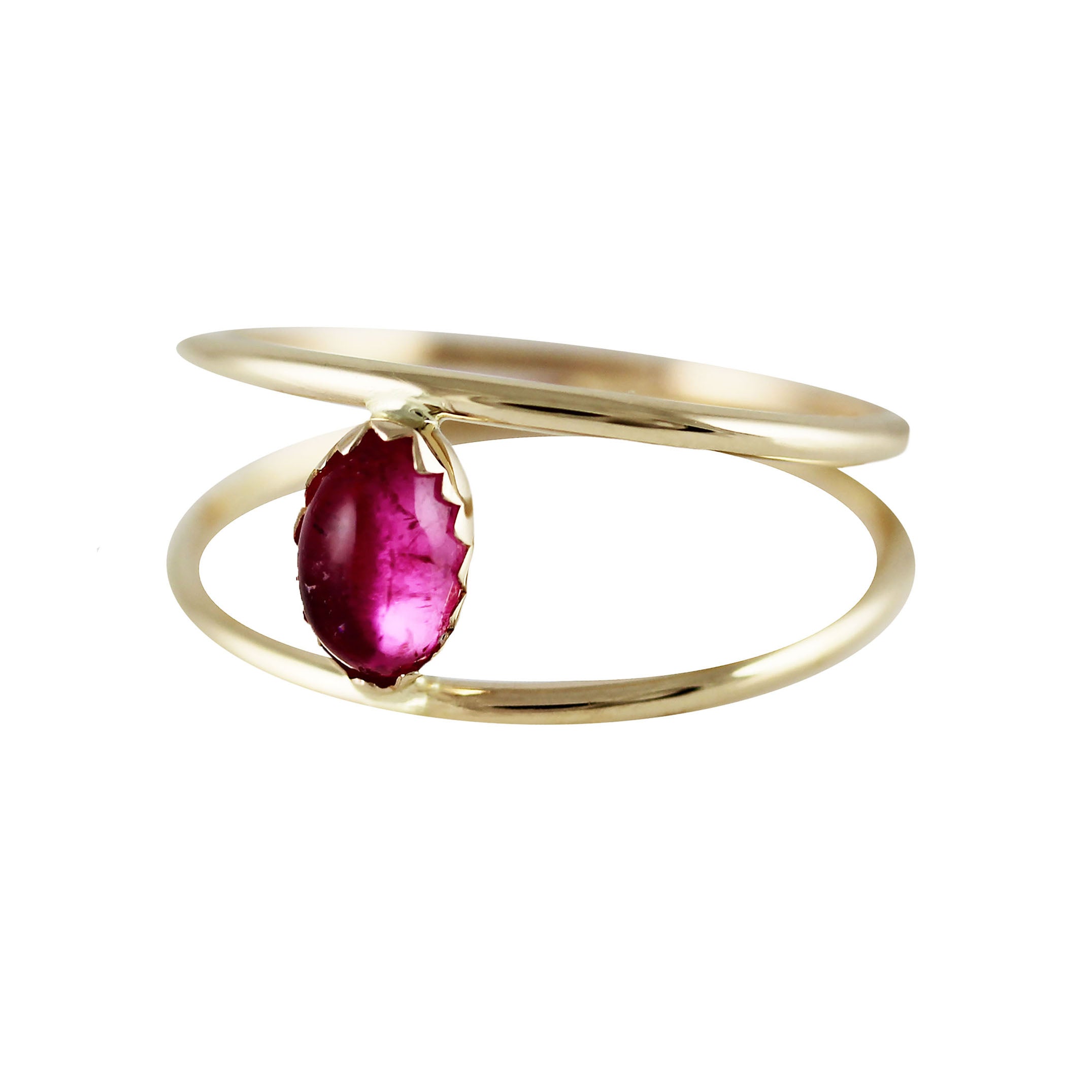 CAGED TOURMALINE RING