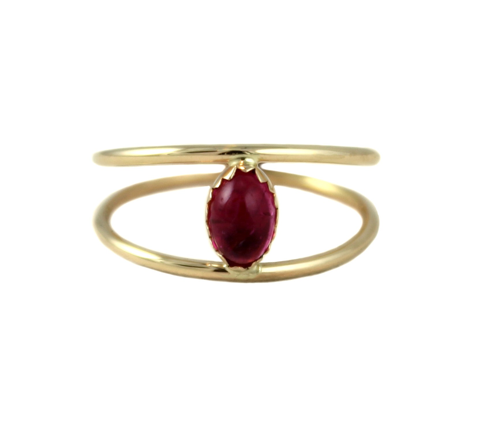 CAGED TOURMALINE RING