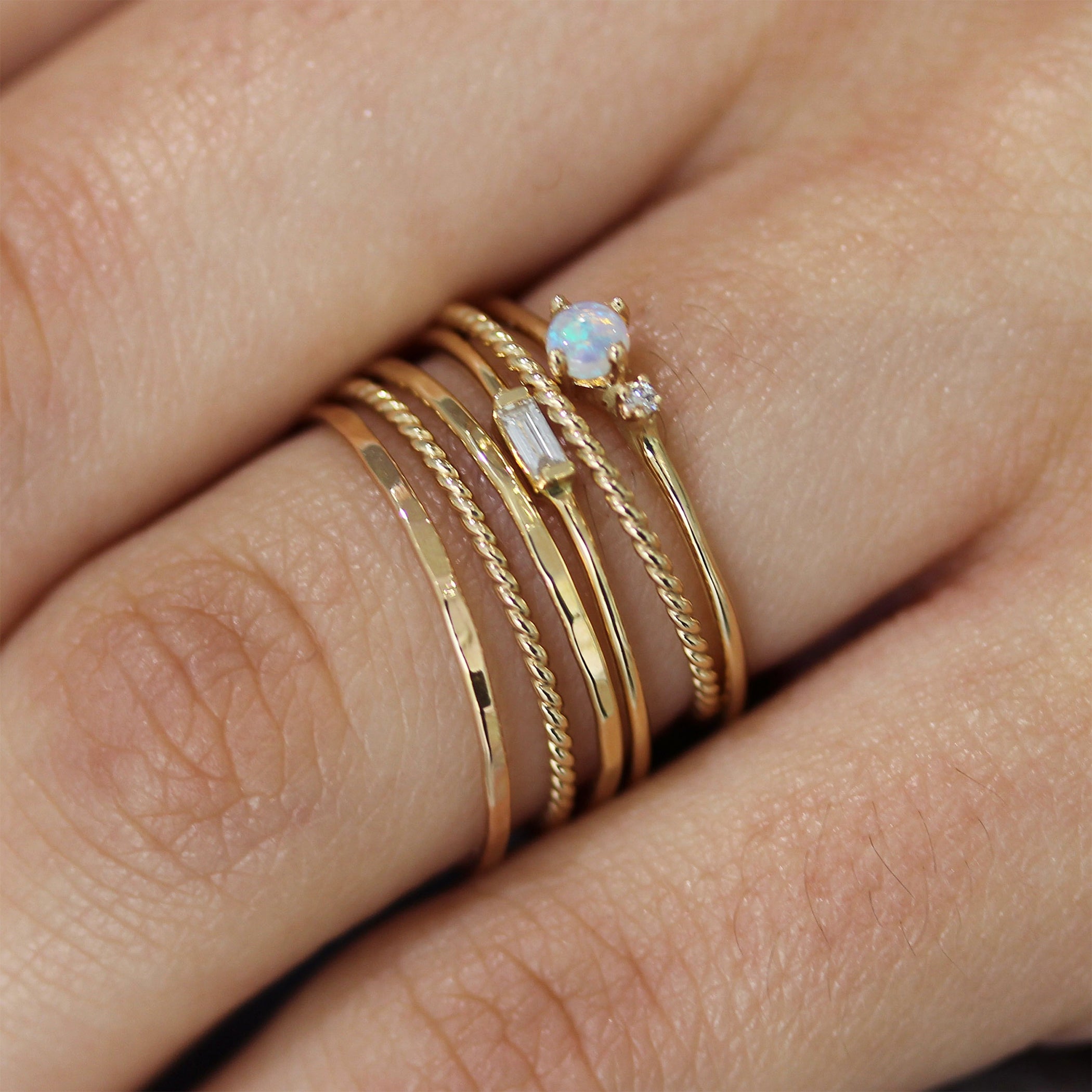 14K GOLD ROPE RING