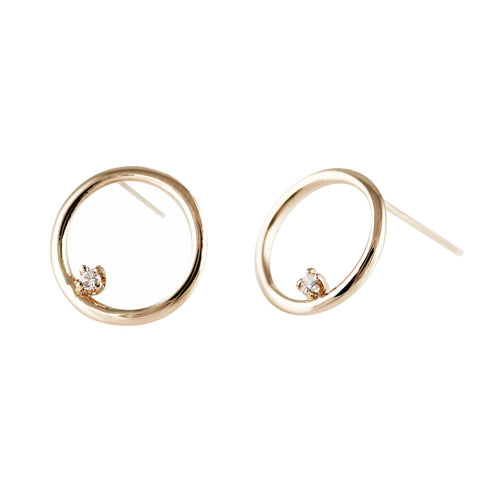 SLIP ON OPAL SILVER STUDS