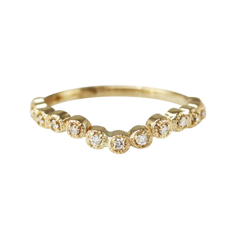 14K DIAMOND ARC BAND