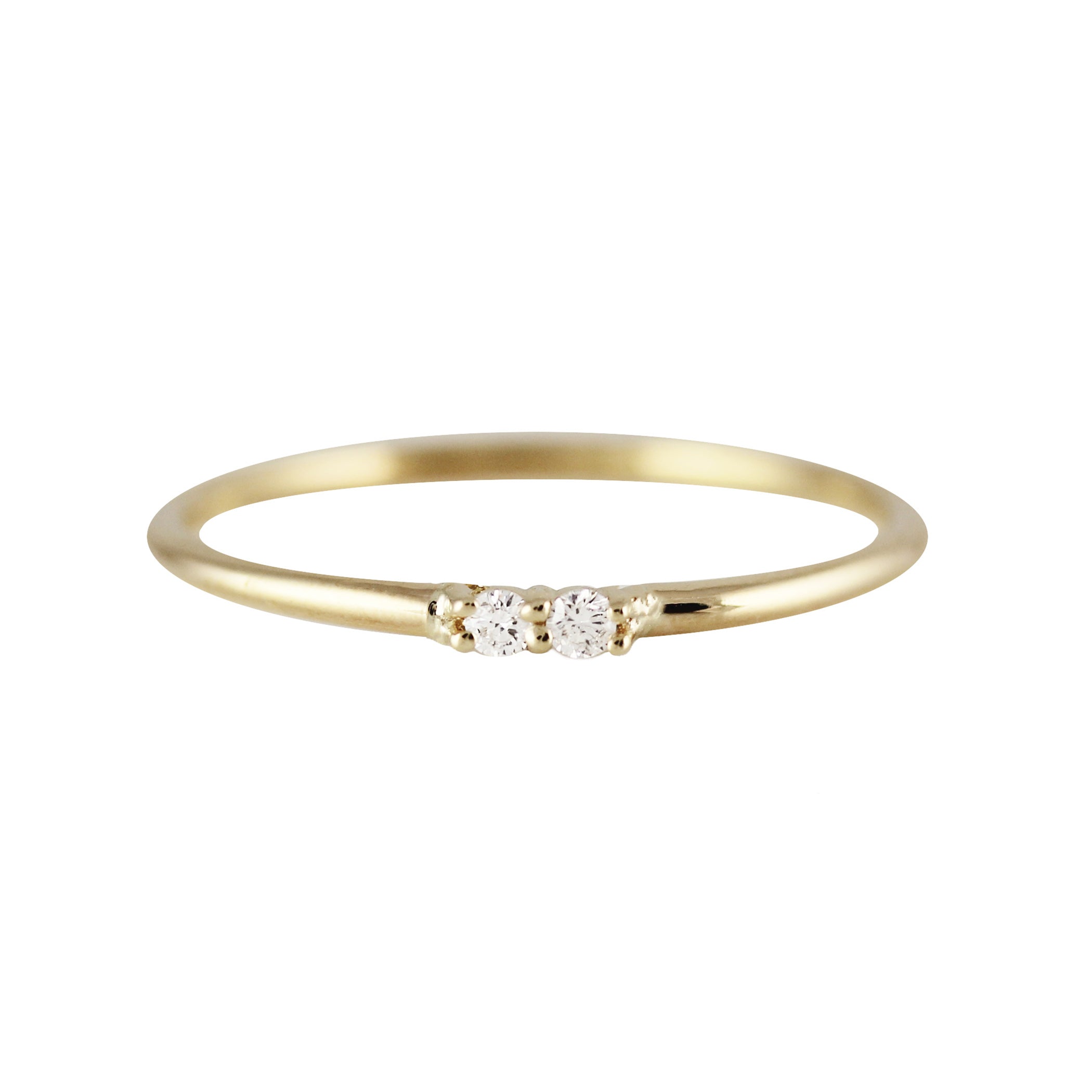 DAINTY 2 WHITE DIAMONDS RING