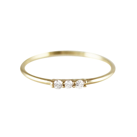 14K FAN DIAMOND BAND RING