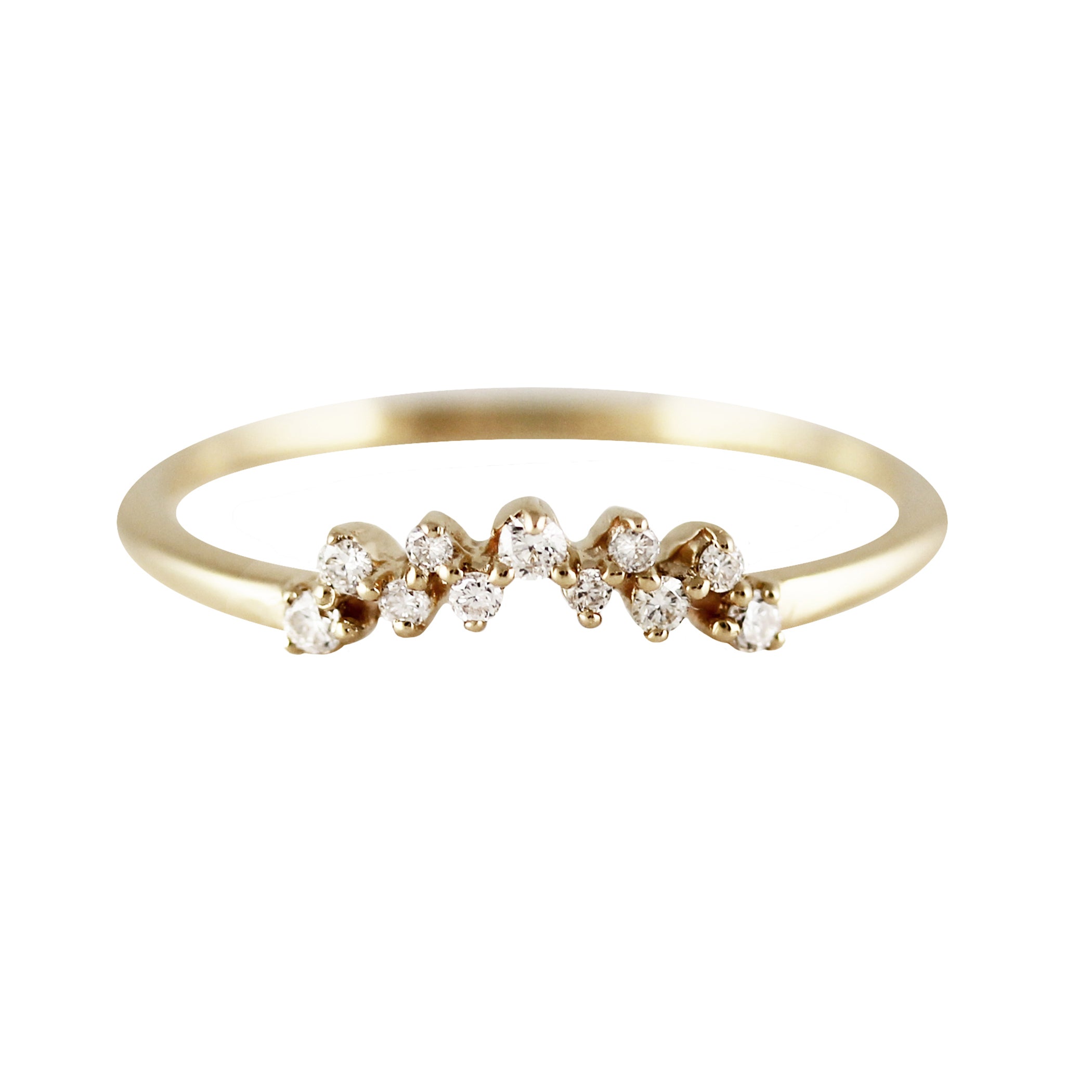 14K DIAMOND ARC BAND