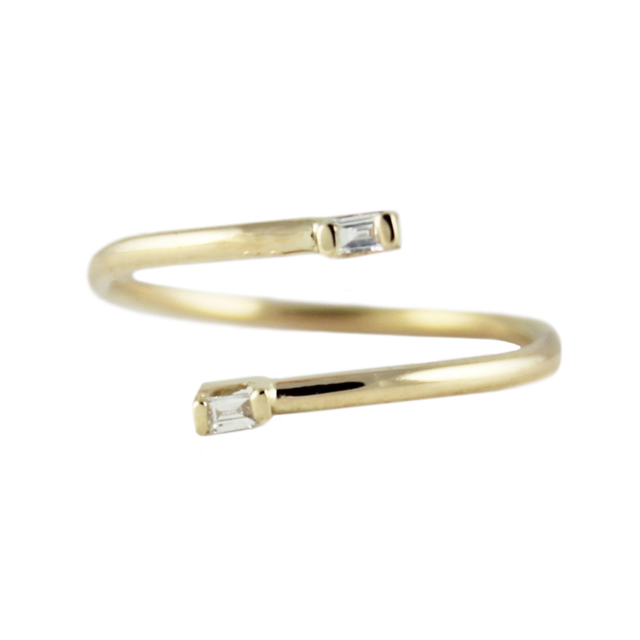 DIAMOND BAGUETTE SWIRL RING