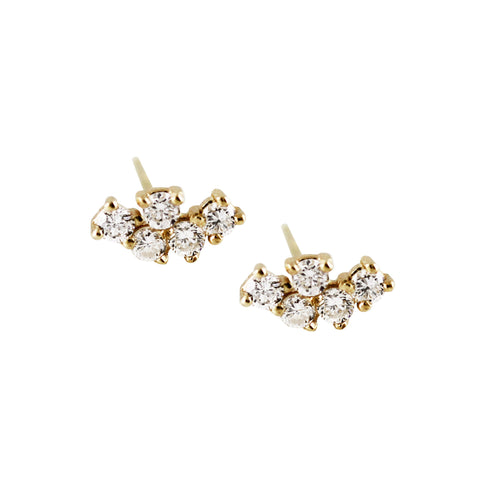 14K DIAMOND PAVE OPEN DOUBLE EAR CUFF