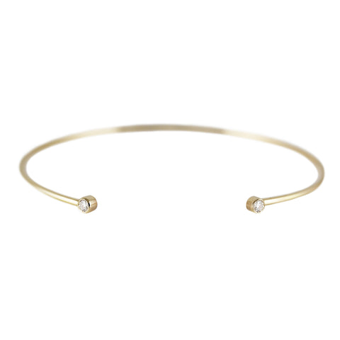 14K SINGLE BEZEL SET DIAMOND BRACELET