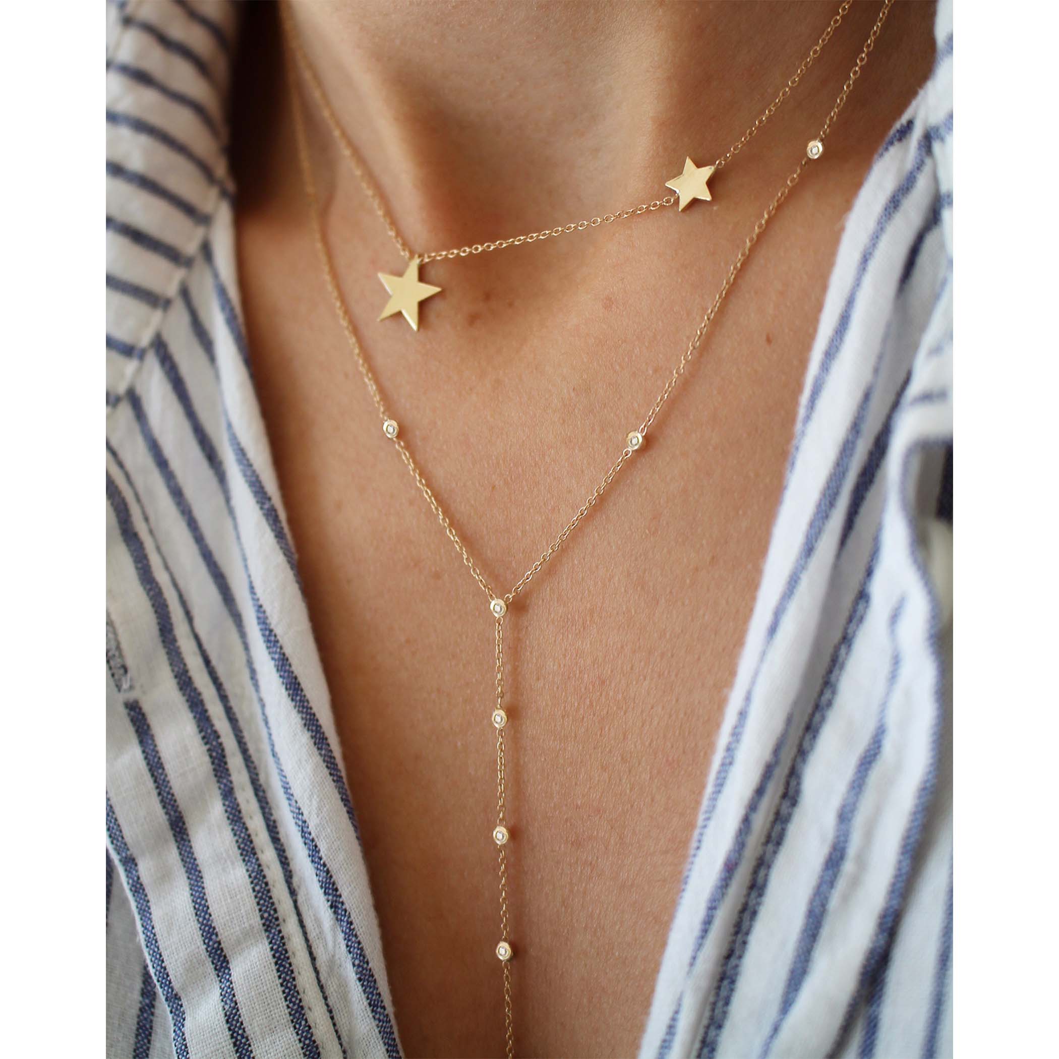 DOUBLE STAR NECKLACE