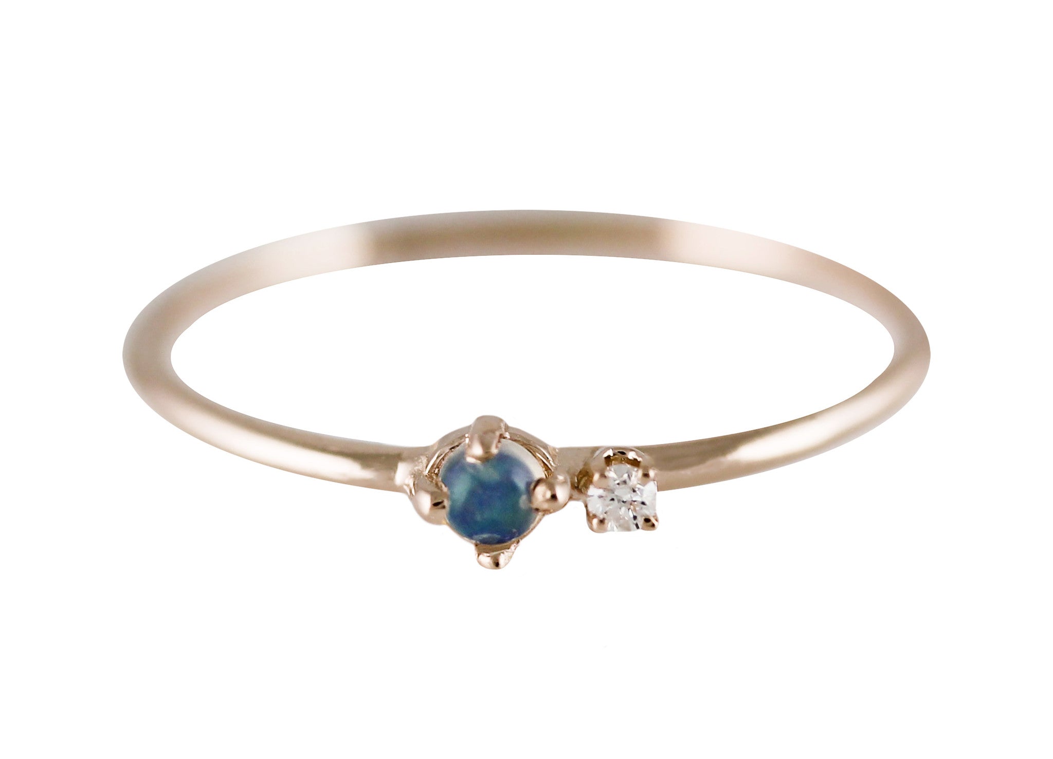 DUOPLO OPAL WITH DIAMOND RING