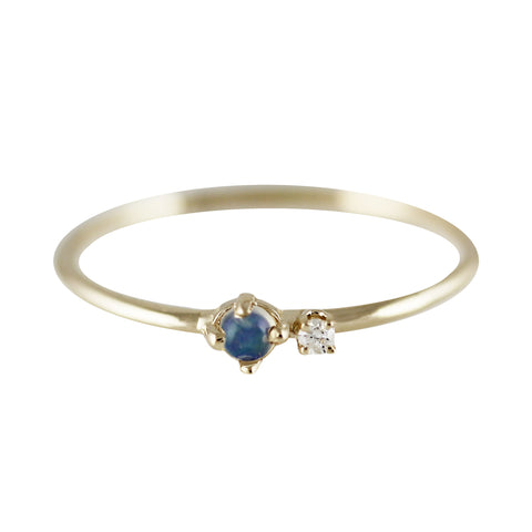 JUMELLE OPAL AND SAPPHIRE RING