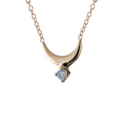 AVA OPAL SILVER NECKLACE