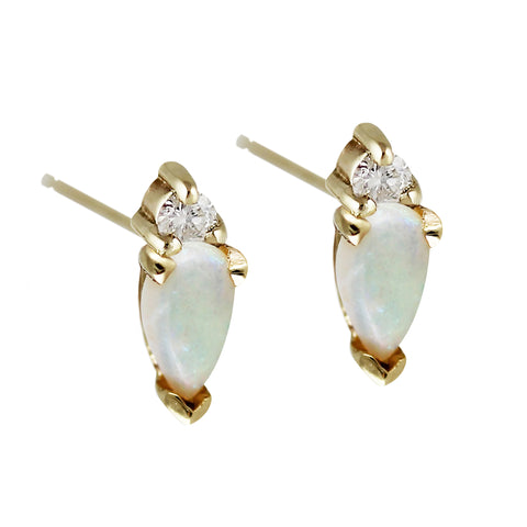 14K OPAL STUDS