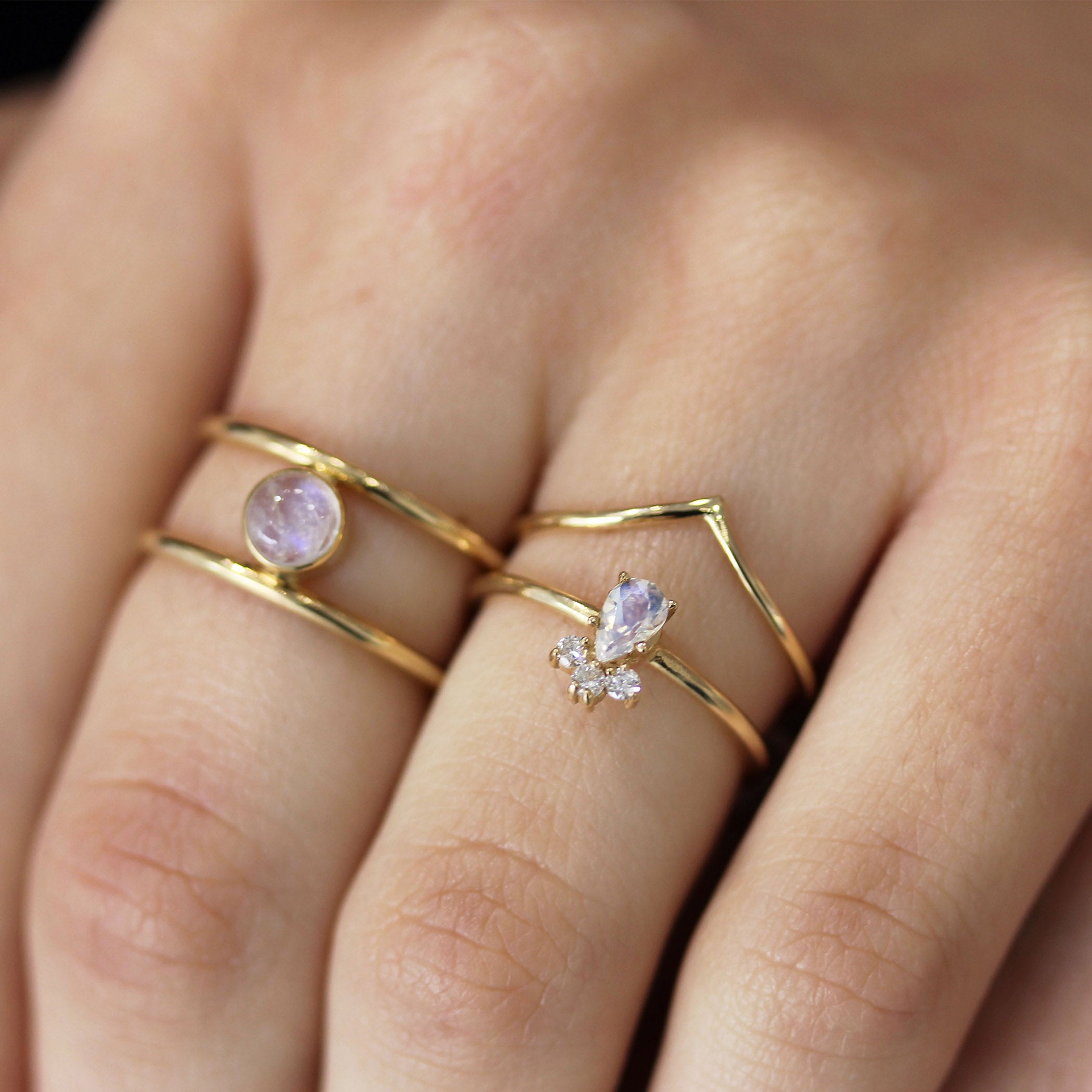 14K TEARDROP RING