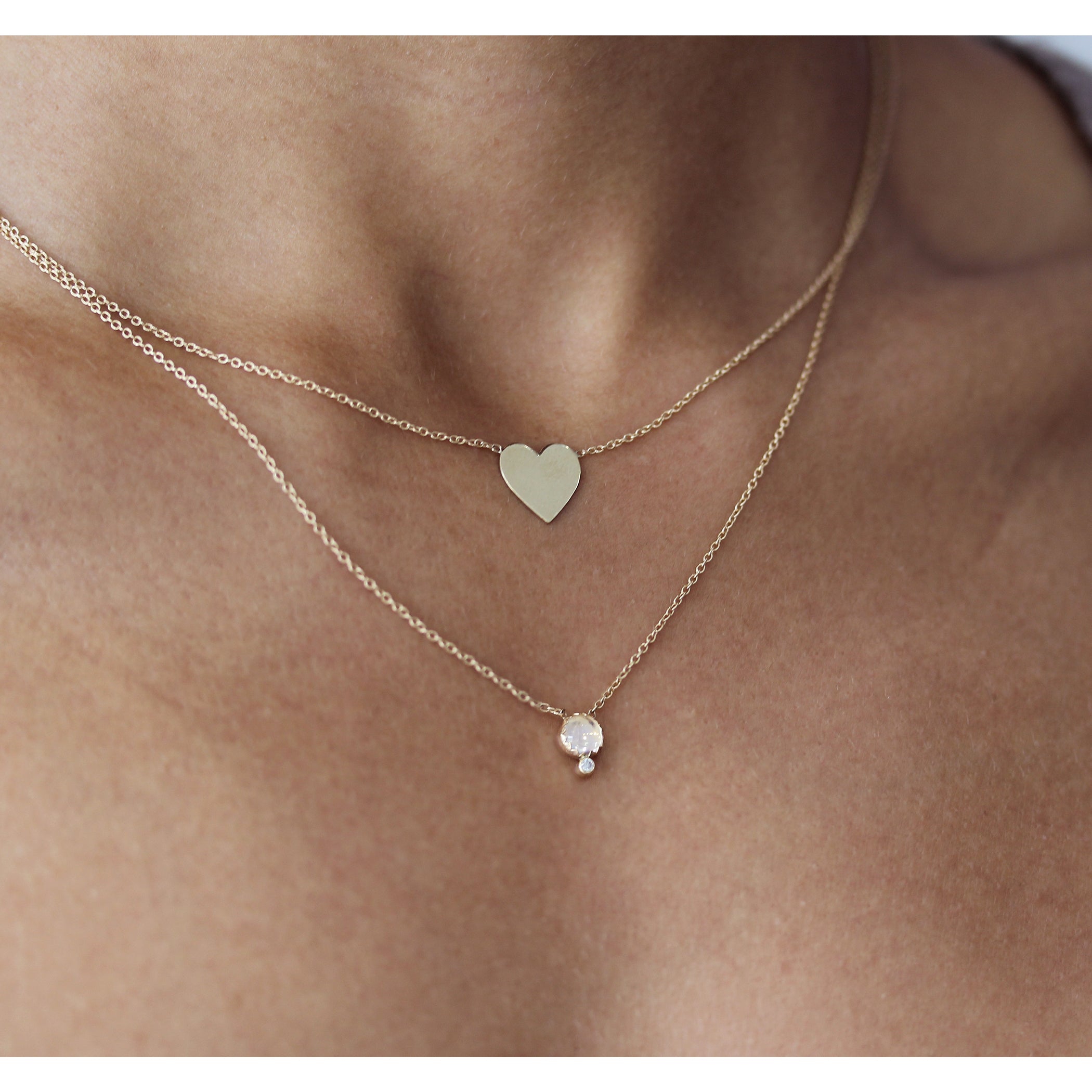 GOLDEN MOONSTONE WITH DIAMOND NECKLACE