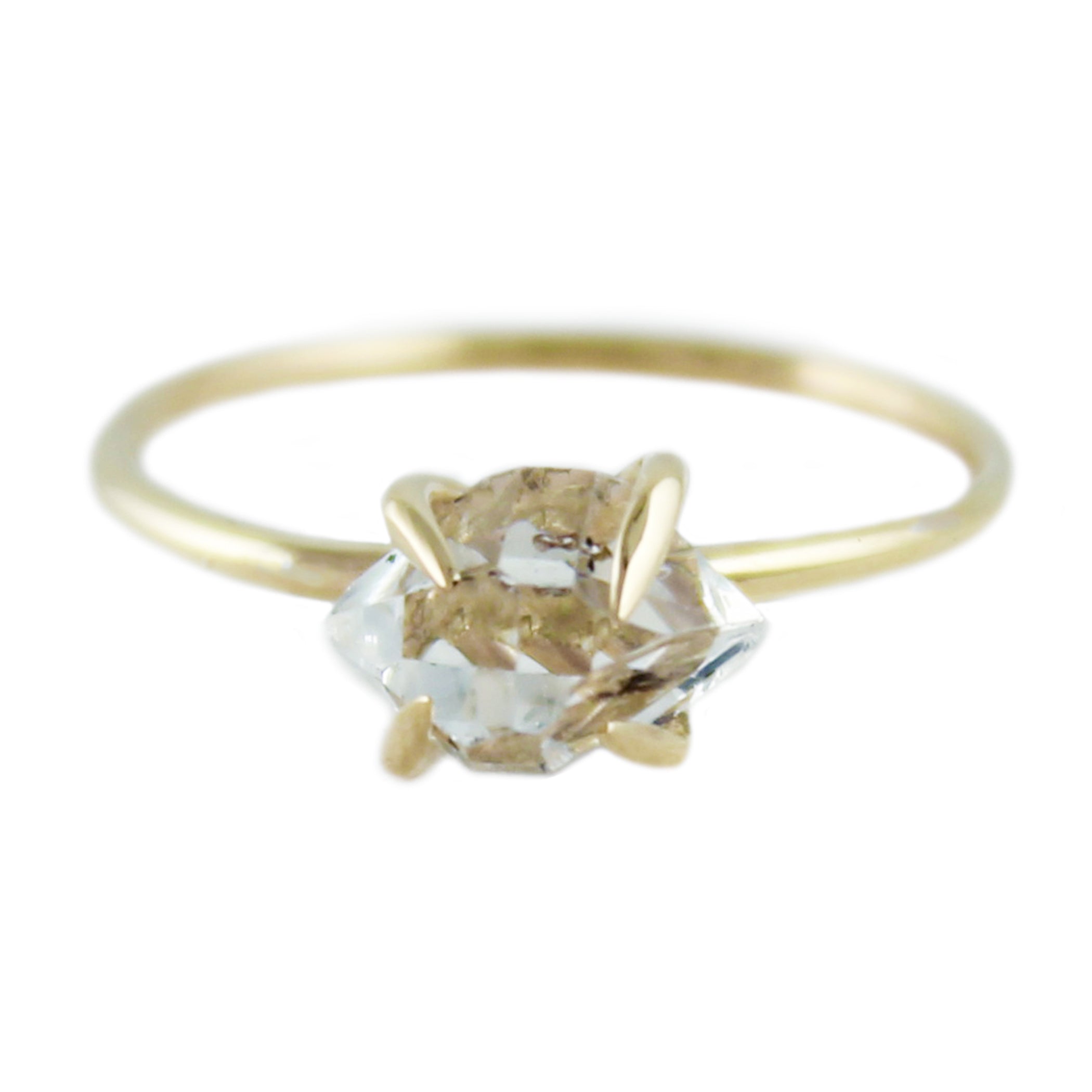 14K HERKIMER DIAMOND RING