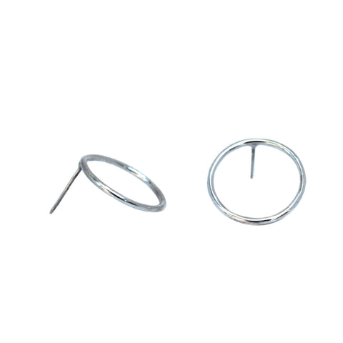 SLIP ON OPAL SILVER STUDS