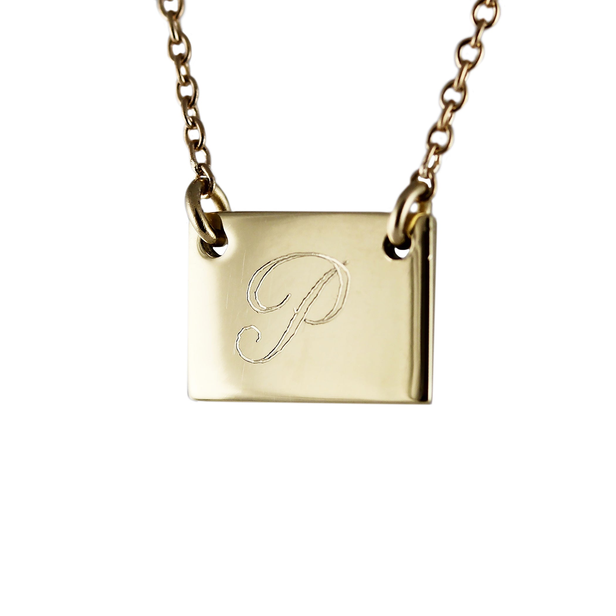 ID GOLD ENGRAVED NECKLACE