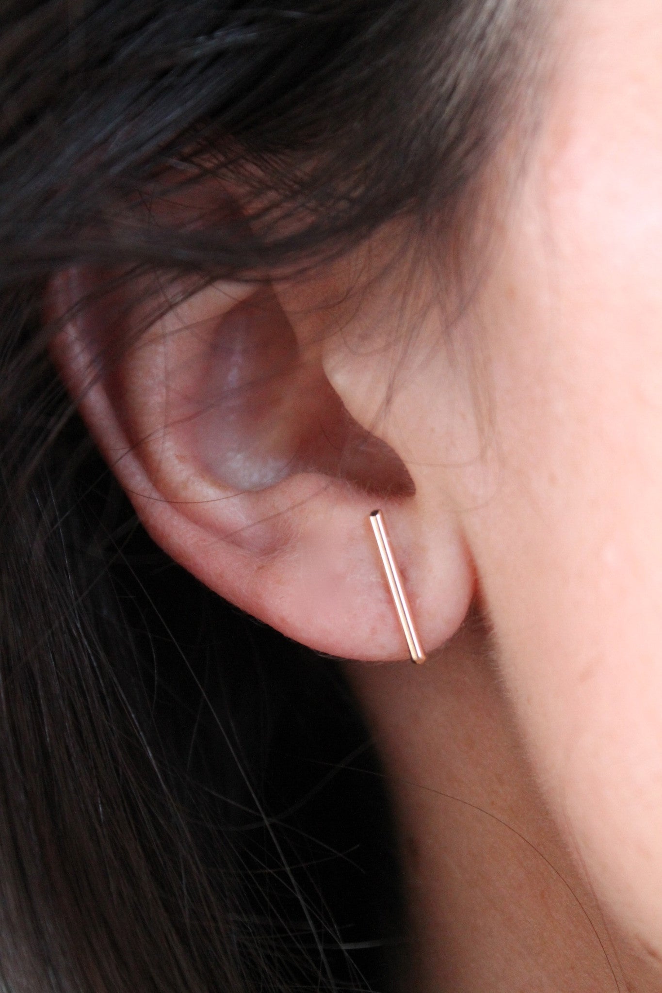 14K STAPLE 15MM STUDS