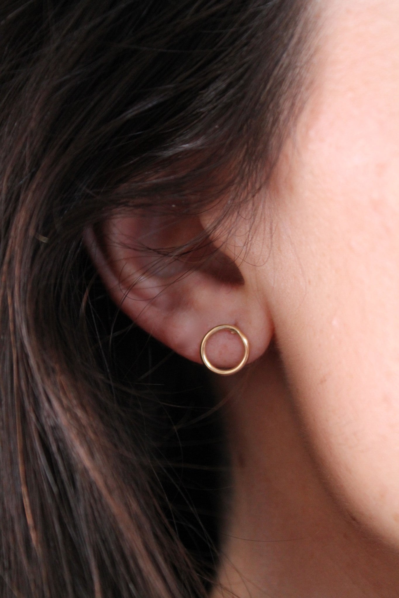14K TINY CIRCLES STUDS
