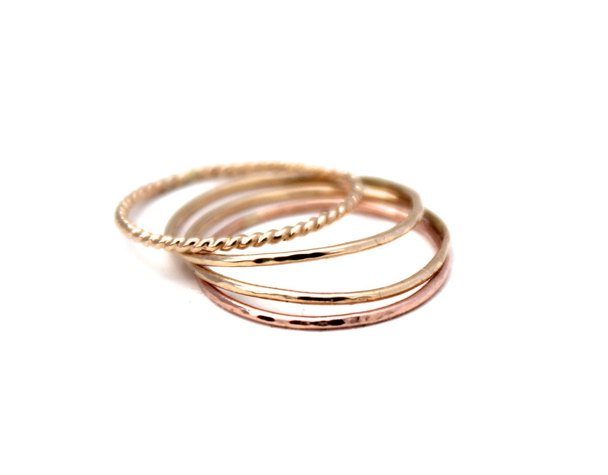 14K GOLD ROPE RING