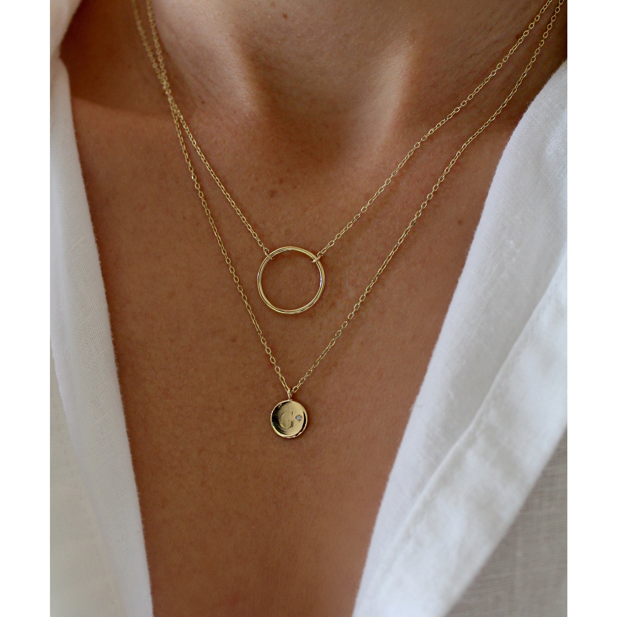 INITIALE WITH DIAMOND NECKLACE