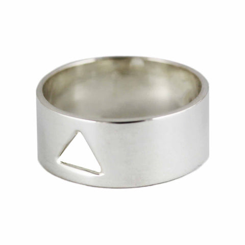 SILVER STARBURST SIGNET RING