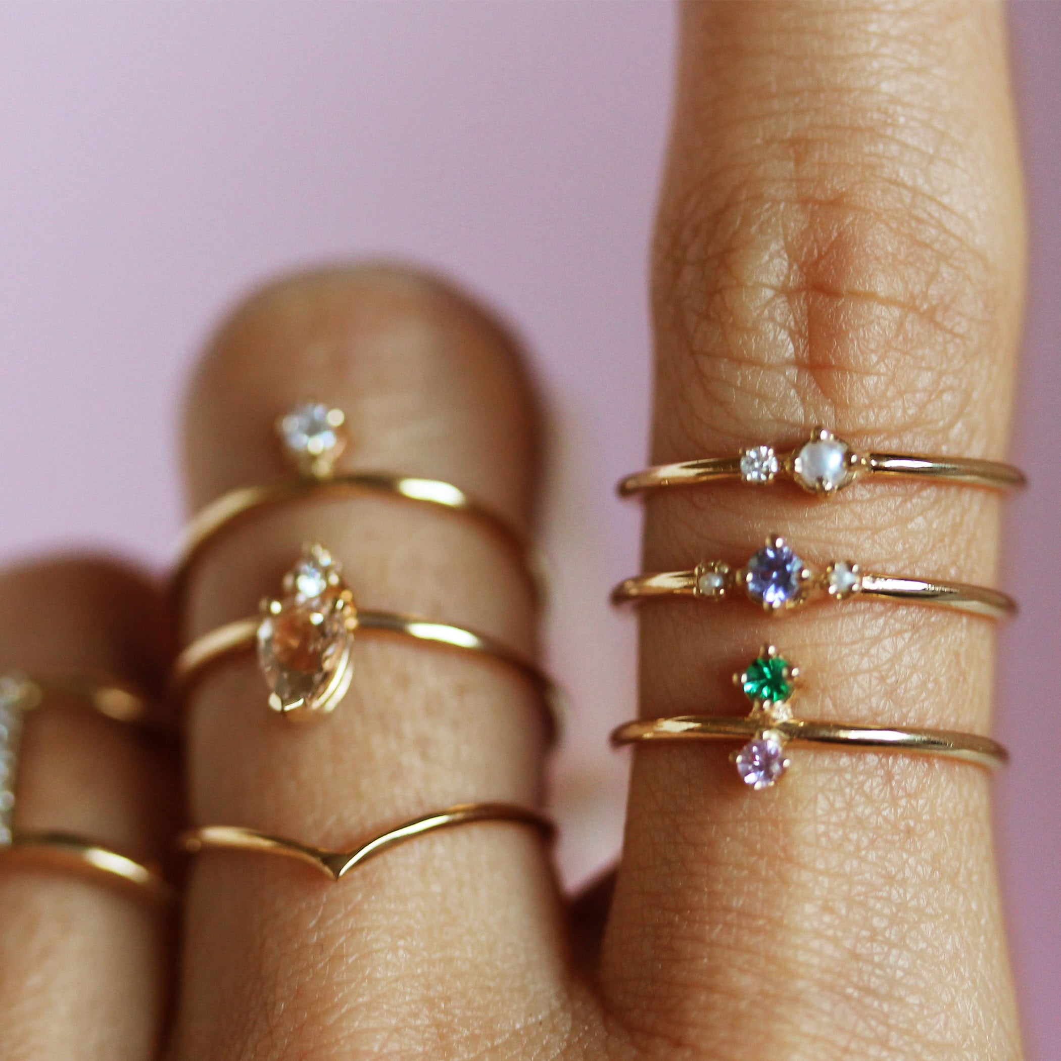 JUMELLE EMERALD AND SAPPHIRE RING