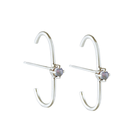 ABBY TOPAZ SILVER STUDS