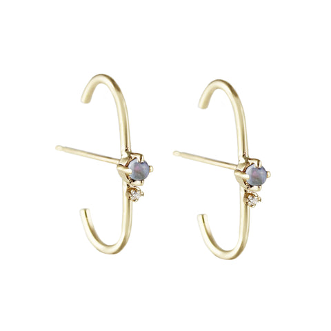 KITTA OPAL SILVER STUDS