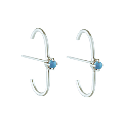 ABBY TOPAZ SILVER STUDS