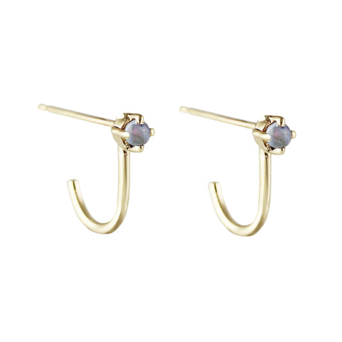 ABBY TOPAZ SILVER STUDS