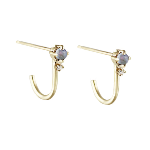 KITTA OPAL SILVER STUDS