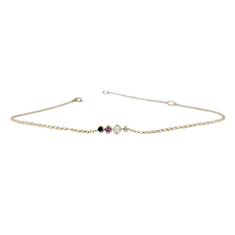 14K LARGE BEZEL SET SAPPHIRE BRACELET